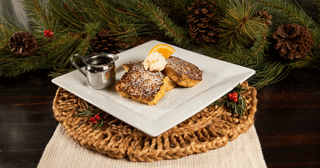 Golden Biscuit French Toast with whipped butter at Hash House A Go Go Plaza Las Vegas.
