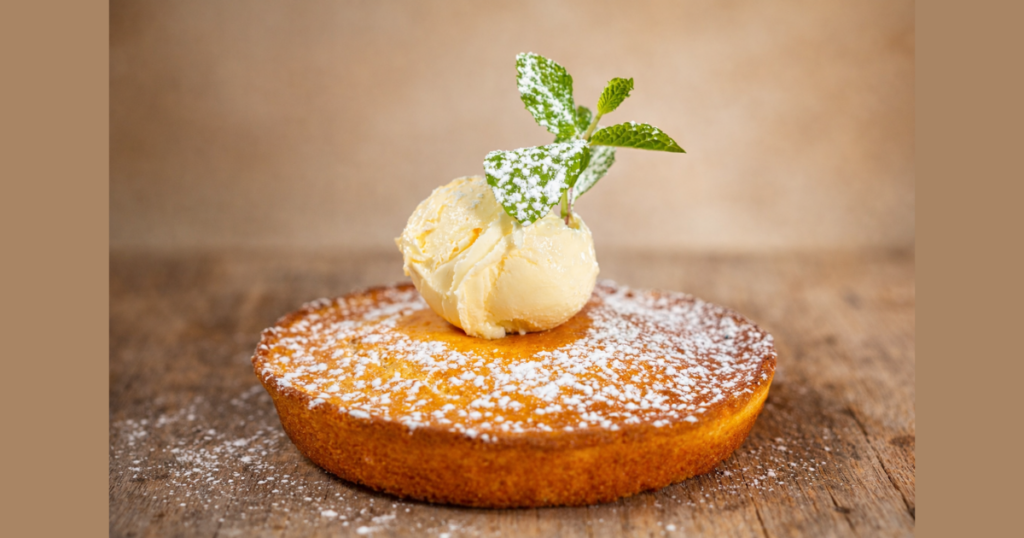 Blueberry cornbread with lemon butter at Hash House A Go Go Plaza Downtown Las Vegas spring seasonal menu